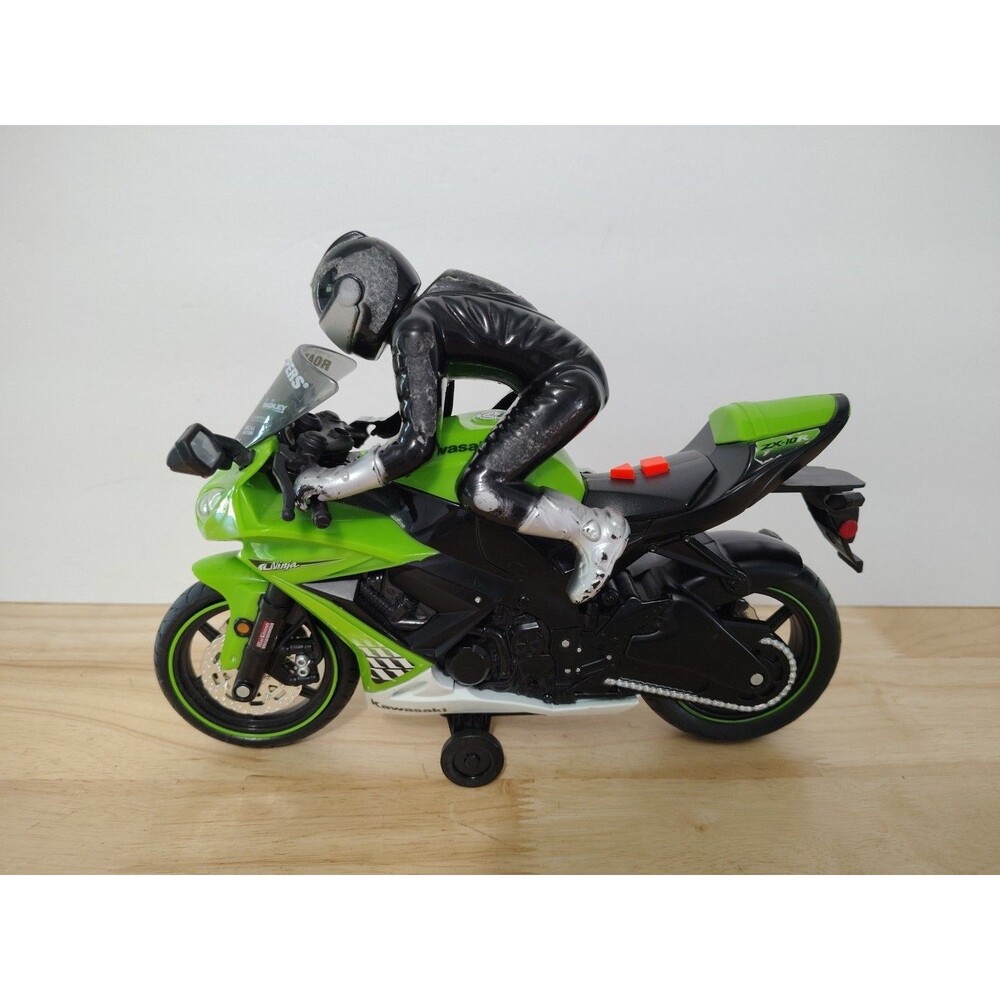 Road Rippers Kawasaki Ninja ZX-10R Motorcycle Toy Works Lights & Does Wheelies